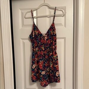 Floral Spaghetti Strap Romper
